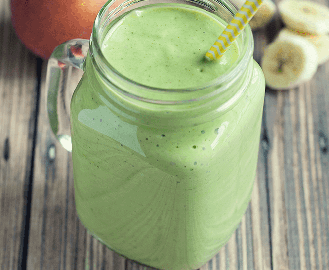 Banana Peach Green Smoothie