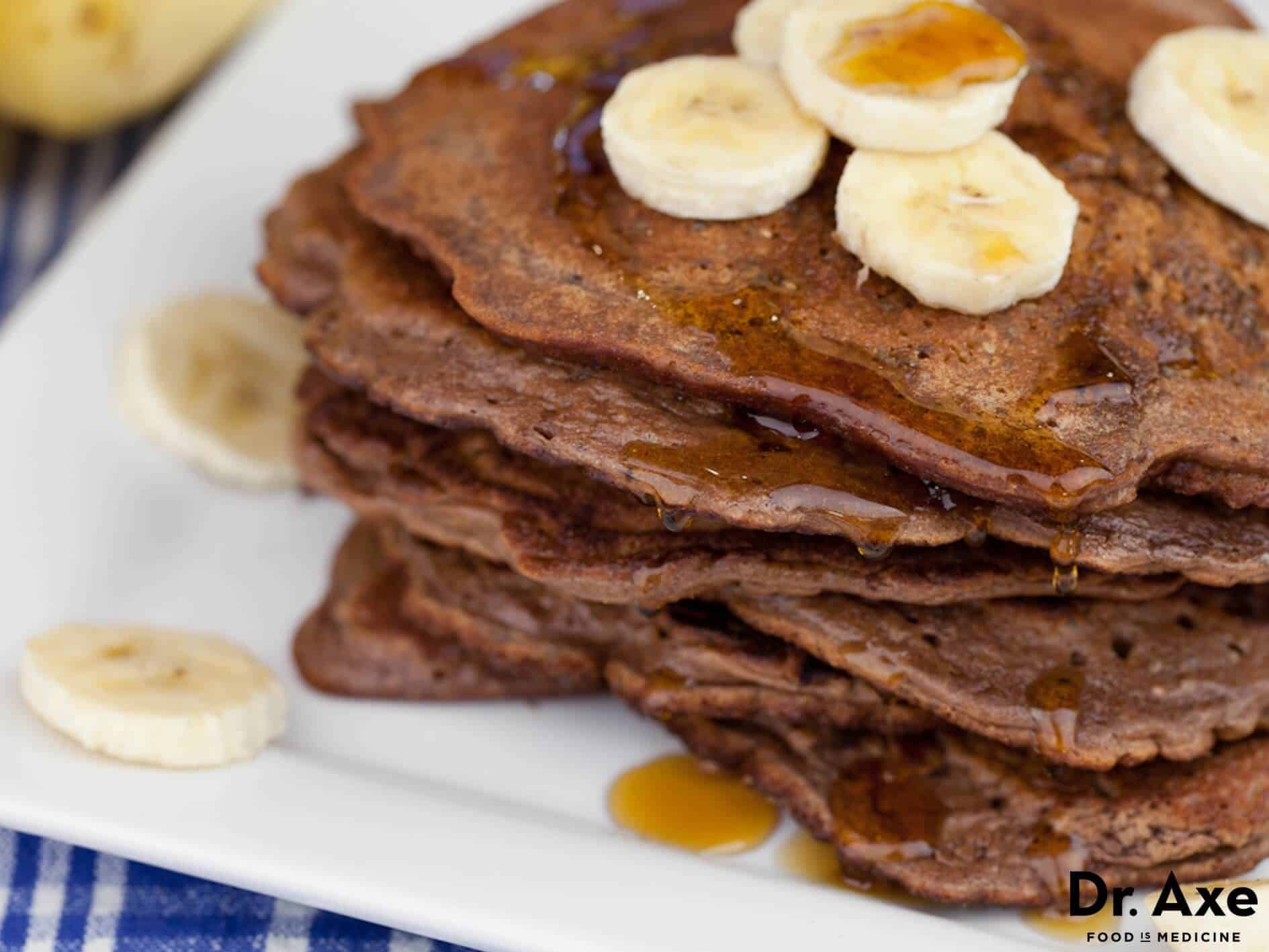 Chocolate Banana Protein Pancakes