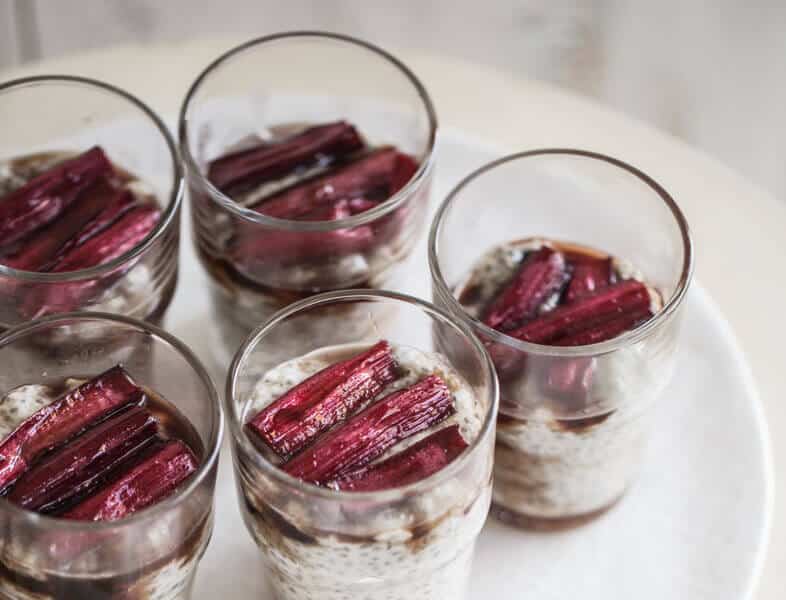 Roasted Rhubarb and Chia Parfait