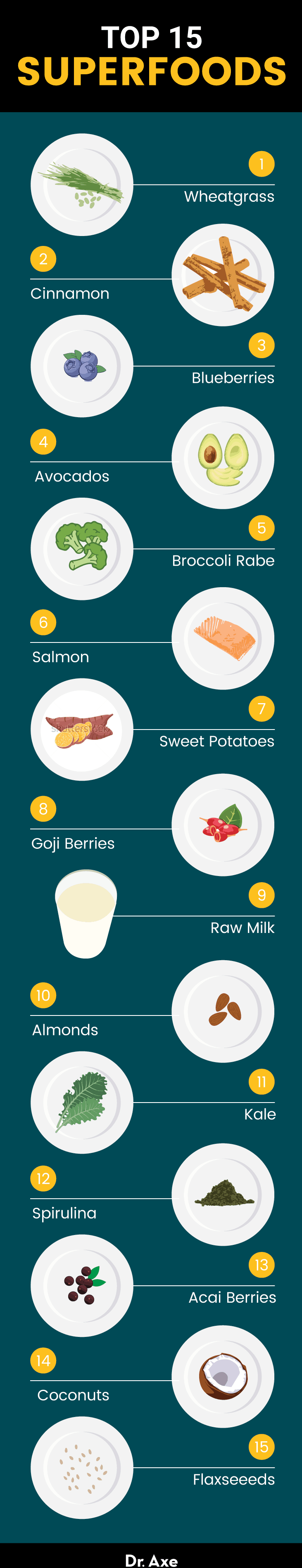 Top 15 superfoods - Dr. Axe