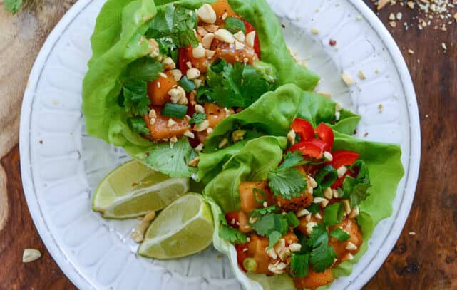 Thai Butternut Squash Lettuce Wraps