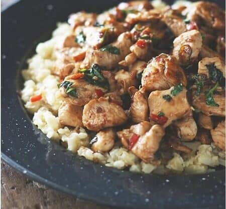 Thai Chicken with Basil and Cauliflower Rice