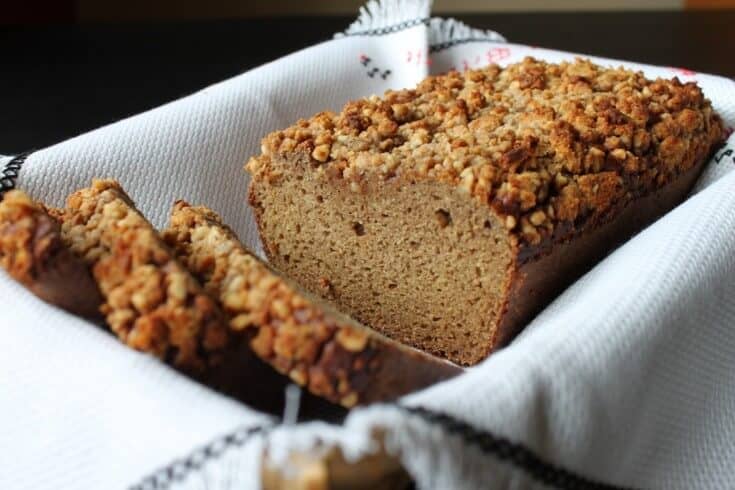 Zucchini Bread with crumble topping 