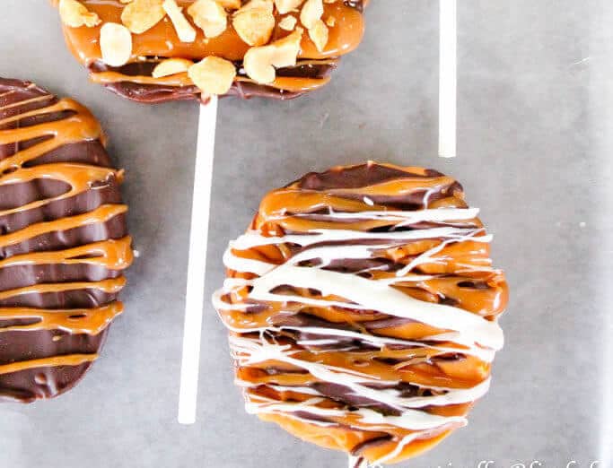 caramel apple slices