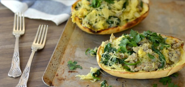 chicken florentine spaghetti squash